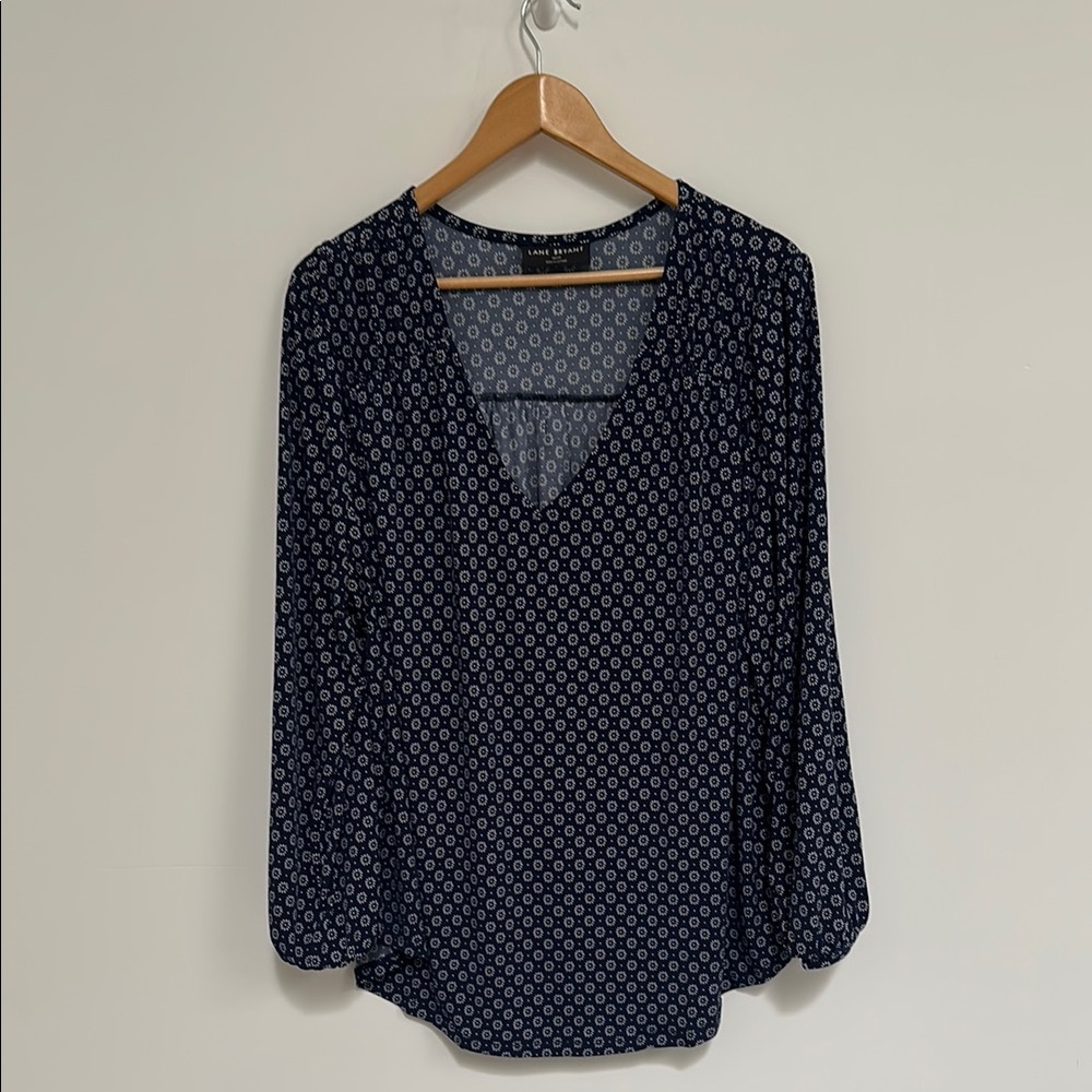 Women's Navy and White Top